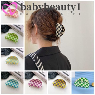 BABYBEAUTY1 Tubarão Clipe Headwear Quadriculado Acetato Feminino Semicircle Garras De Cabelo Estilo Coreano Caranguejo Clips/Multicolor