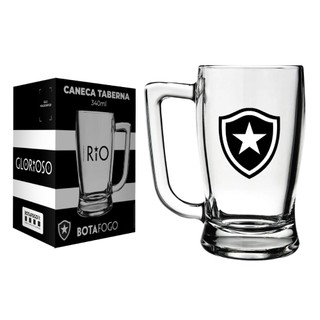 Caneca De Cerveja Chopp Grande Vidro Botafogo Alvinegro Fogão 340Ml em Oferta na Shopee