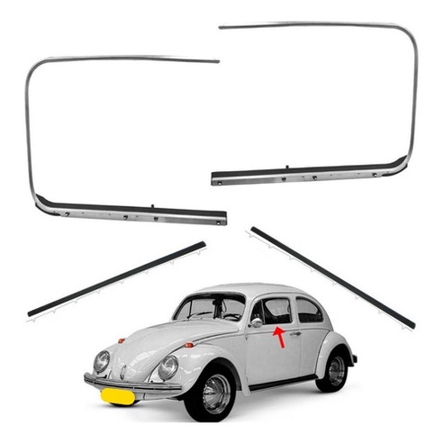 Pestana Borracha Interna E Externa Com Friso Porta Fusca em Oferta na Shopee