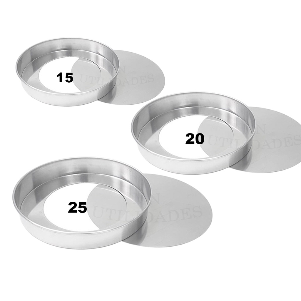 Kit Forma Redonda 15x5 20x5 25x5 Fundo Falso em Oferta na Shopee