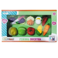 Creative Fun Feirinha Divertida 8 Legumes Com Fita que gruda Multikids - BR1109