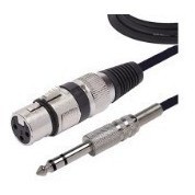 Cabo P/ Microfone P10 Stereo X Xlr Fêmea 3 Metros Balanceado