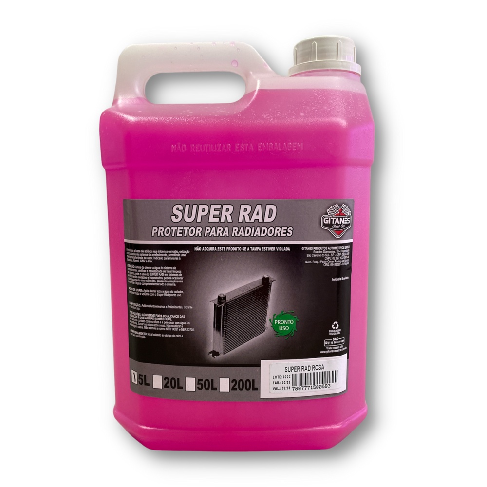 Super Rad Radiador Rosa Pronto Uso 5 Lt Gitanes em Oferta na Shopee