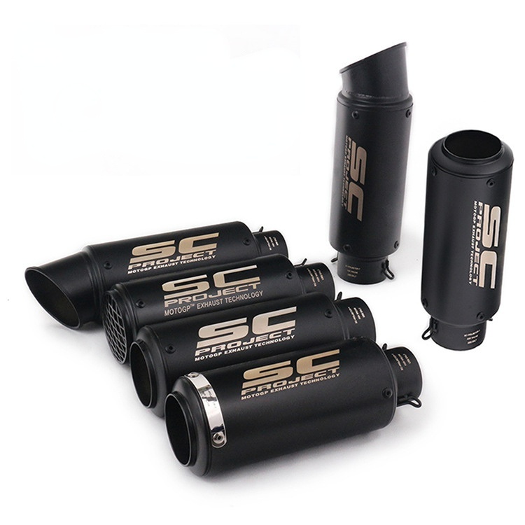 Ponta De Escape Universal Para Motocicleta , Entrada De 51/60 Mm , Silenciador De Tubo Deslizante Ekzos