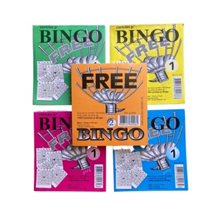 Kit 5 Blocos de Bingo Cartela Coloridas - total 500 folhas 10x11cm em Oferta na Shopee