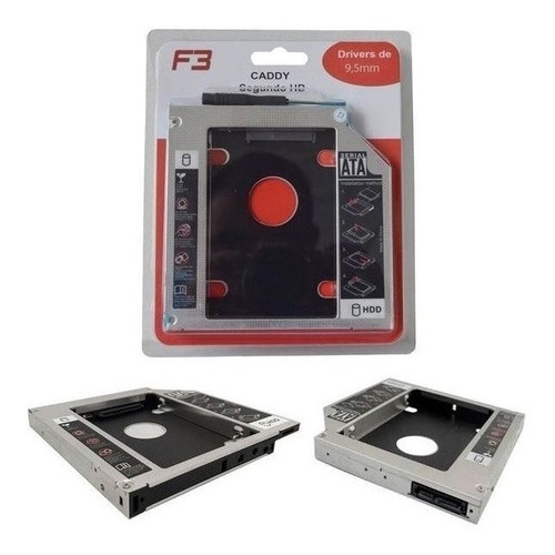 Adaptador Caddy para Hd Ou Ssd 9.5mm - 12.7mm Adaptador ssd Notebook Hd Sata Case Gaveta Dvd