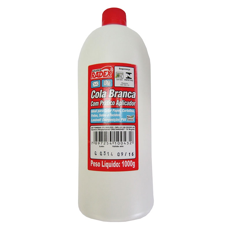 Cola líquida branca 1000 grs Radex em Oferta na Shopee
