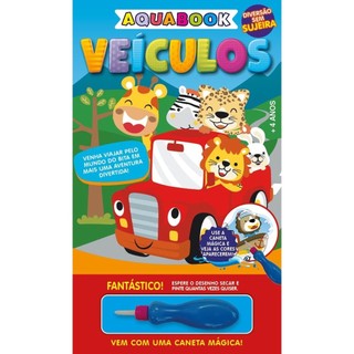 Aquabook Veículos - com Caneta Mágica em Oferta na Shopee