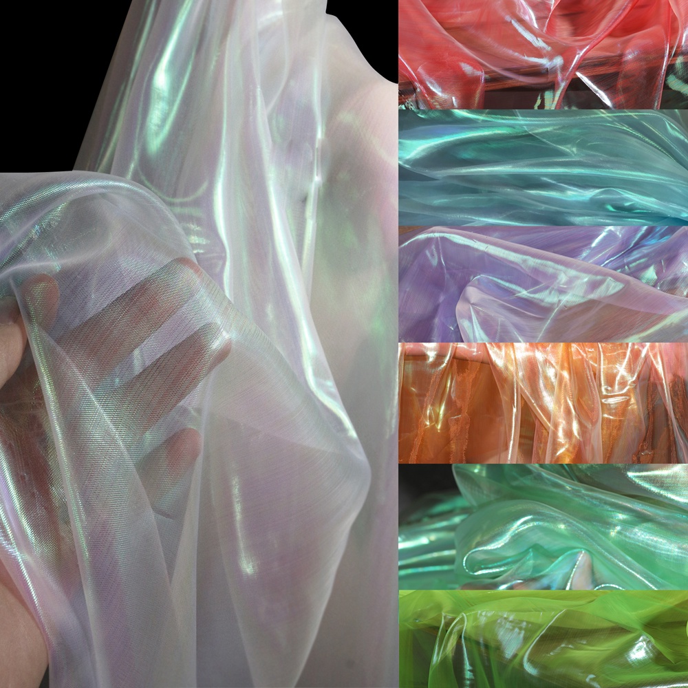 1 Jarda Sereia Tule Organza Tecido Cenários DIY Para Tema Casamento Mesa Decoração Festa 150CM De Largura