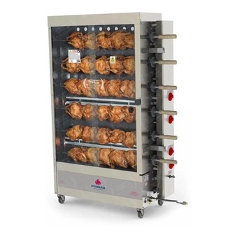 Forno Assar Frango Gás Pr634 Máquina Progás Rotativo Espeto