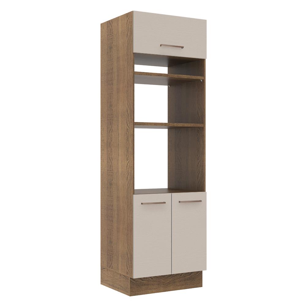 Torre Quente Armário de Cozinha 70 cm 3 Portas Rustic/Crema Agata Madesa - Home & Living