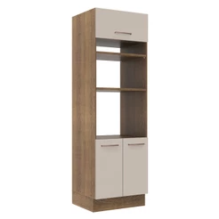 Torre Quente Armário de Cozinha 70 cm 3 Portas Rustic/Crema Agata Madesa