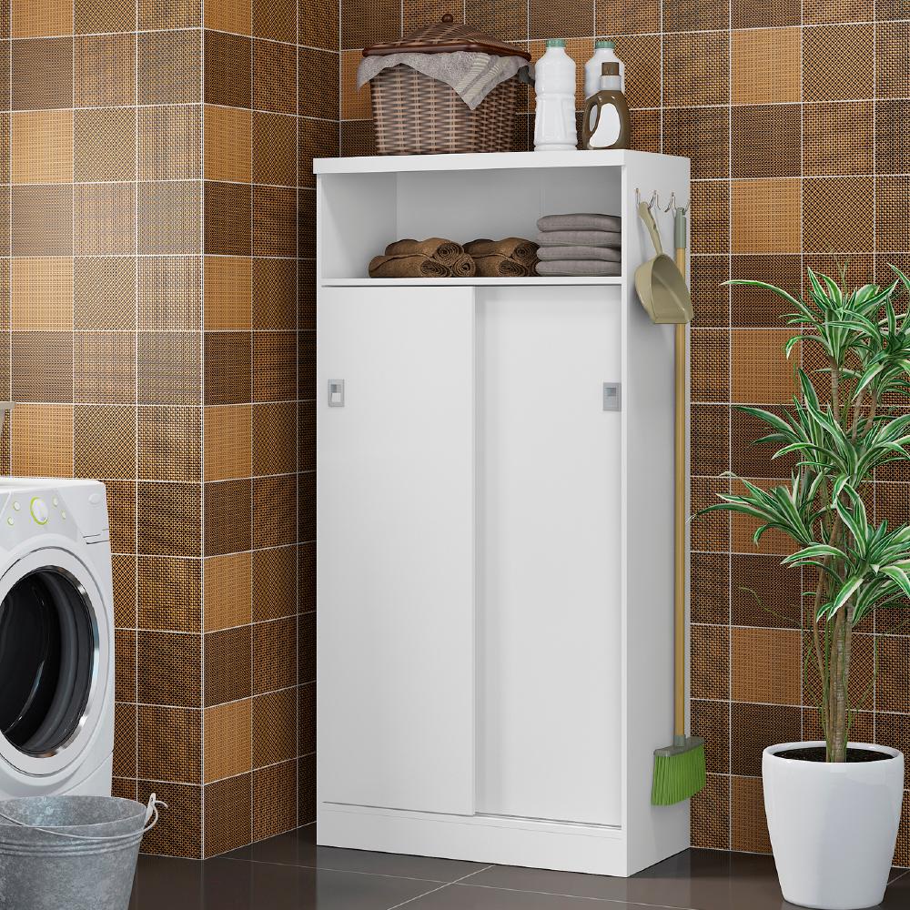 Armário Utilitário Multiuso 2 Portas Branco Carraro em Oferta na Shopee