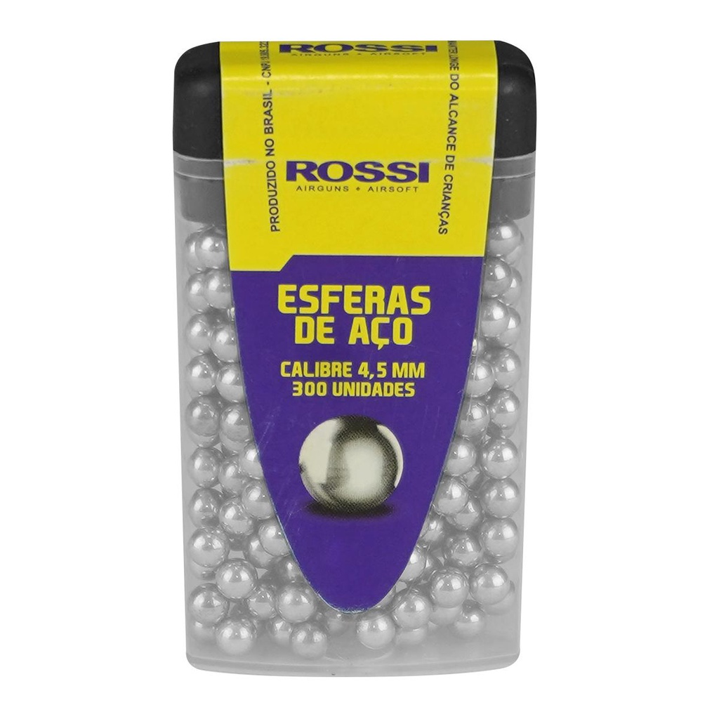 Munição Esfera De Aço 4.5mm Pistola Pressao 300 Unid Rossi em Oferta na Shopee