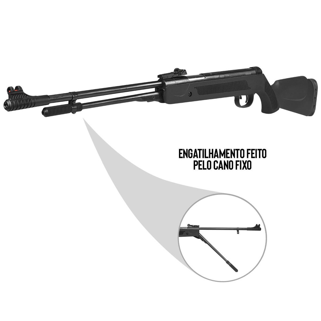 Carabina de Pressão Fixxar Black Nitro 5.5 GasRam+LunetA PAC — imagem 2 de 2