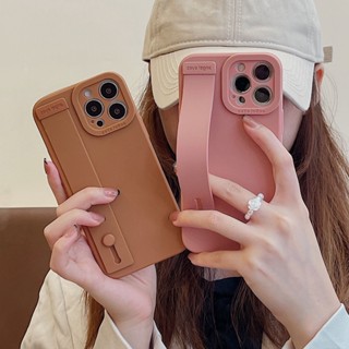 Para Samsung Galaxy A25 A15 A05S A05 M34 M54 A24 M14 A04S A04e A13 A23 A33 A53 A73 M23 M33 M53 Nota 9 20 Ultra Nota 10 Plus Pulseira Simples Cor Sólida Com Capa De Celular De silicone De Borda Reta