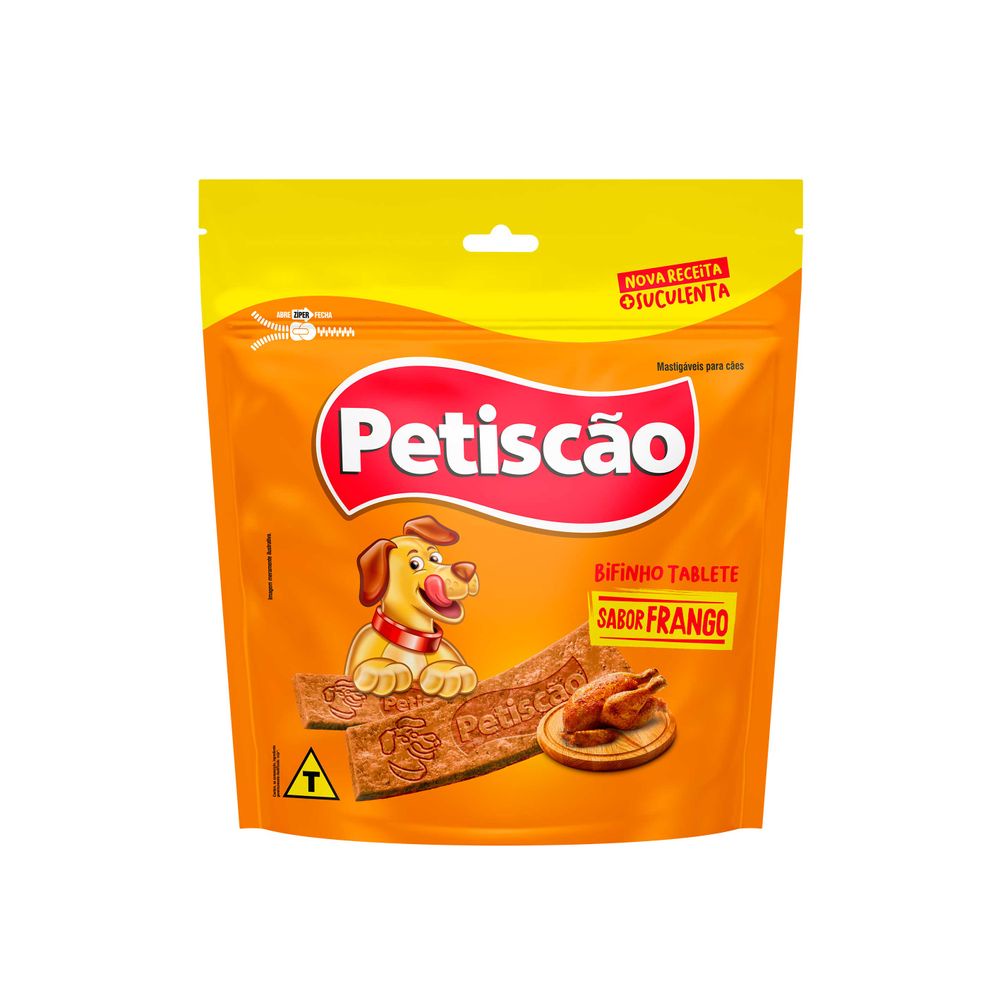 Bifinho Mastigável Petiscão Tablete Para Cães Sabor Frango 250g