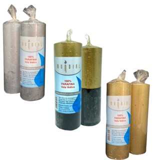 Vela de 7 dias 265g Prata ou Dourada