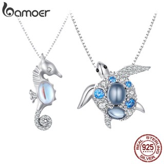 Bamoer 925 Colar Fita Estilo Marinho Jóias Para Mulheres Presentes BSN332