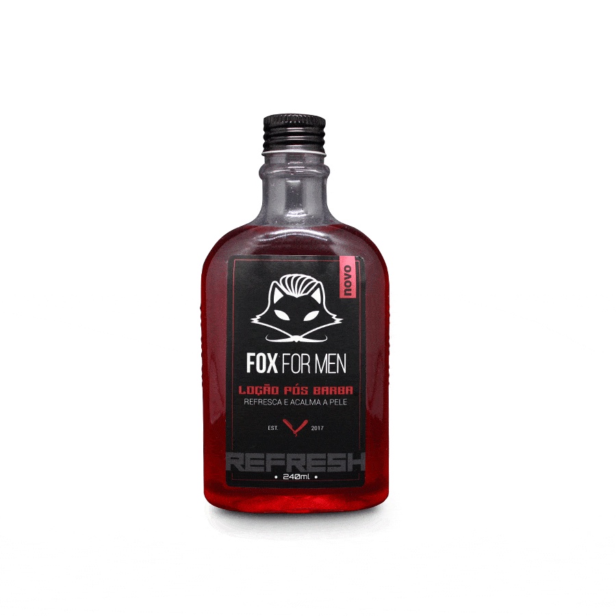 LOCAO POS BARBA 240ML - FOX FOR MEN (VERMELHA)