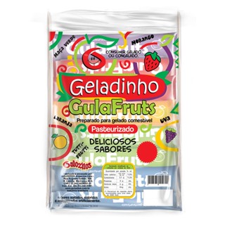Geladinho Gula Fruts Sortidos com 10 Unidades de 55ml cada