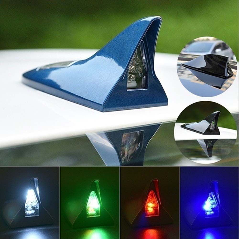 Luzes Estroboscópicas Automotivas Solares De Barbatana De Tubarão Decorativas Anti-Retrocesso Da Cauda Do Telhado LED Modificadas De Advertência