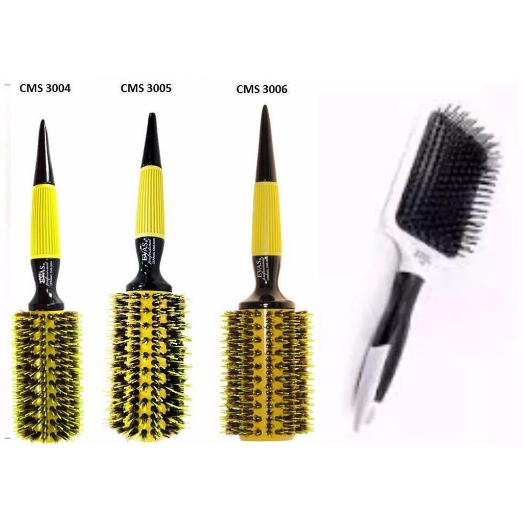 Kit Escova Evas Cms 3004 - 3005-3006 + Nc 29 Raquete 