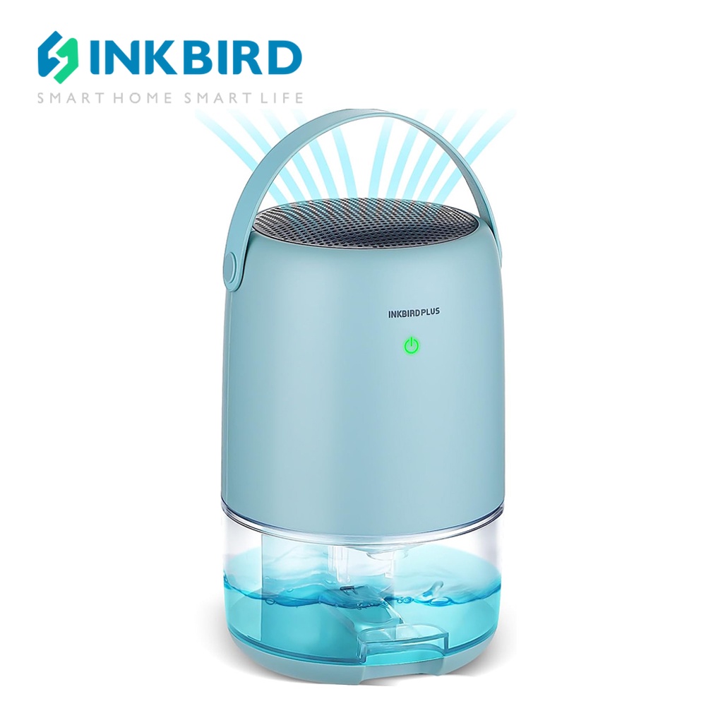 Mini Desumidificador INKBIRDPLUS 1100ML Portátil Com Luz LED De 7 Cores , Desligamento Automático , Elétrico Ultra Silencioso Para O Secador De Absorção De Umidade Mudo Do Quarto Purificador De Ar