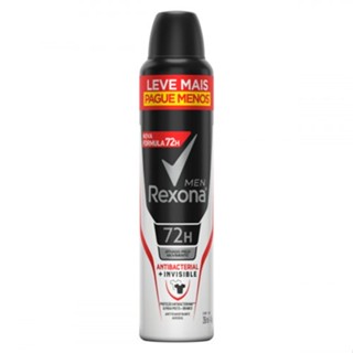 Antitranspirante Aerossol Antibacterial e Invisible Rexona Men 250 ml Leve Mais Pague Menos