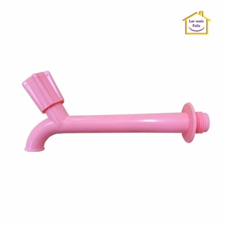Torneira para Pia com Redução de 1/2" x 3/4" - 17cm Rosa Claro em Oferta na Shopee