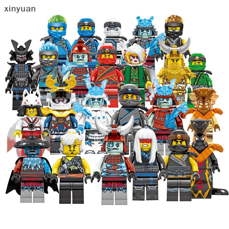 xiny Conjunto De 24 Pcs Ninjago Mini Figuras Kai Jay Sensei Wu Master Blocos De Prédio Brinquedos n