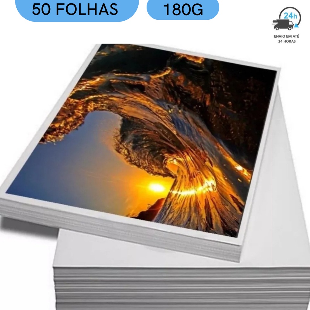 Papel Fotografico 180g A4 50 Folhas Glossy Brilhante MASTERPRINT em Oferta na Shopee