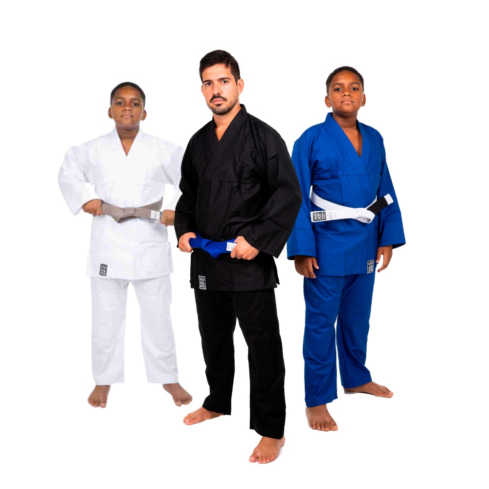 Kimono Basic Haganah Judô/Jiu-Jitsu 100% Algodão com Faixa - Conforto e Resistência em Oferta na Shopee