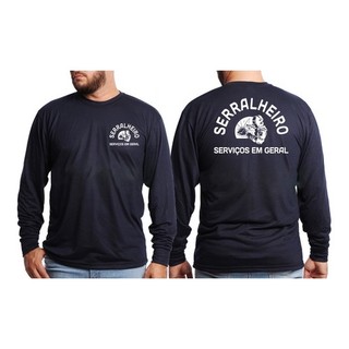 Camiseta Serralheiro Trabalho Uniforme Camisa Manga Longa Manga Curta
