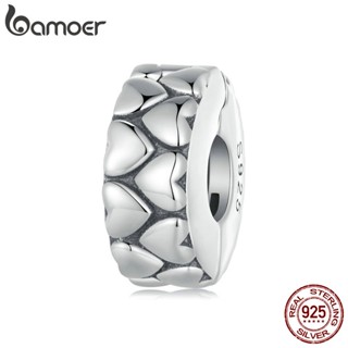 Bamoer 925 Sterling Silver Charm Heart Shape Posicionamento Acessórios De Fivela Para Pulseira DIY