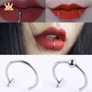 LT Moda Personalidade Simples Clip De Aço Titânio Anel Labial Feminino Jóias Corporais De Homem Acessórios