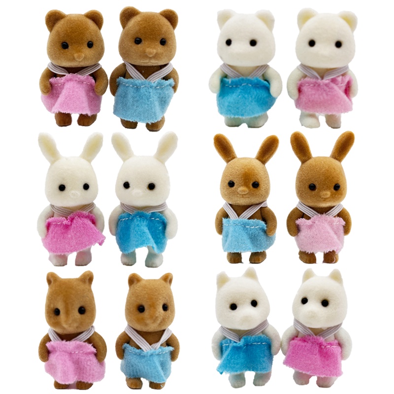 1 : 12 Simulação De Móveis Animais Florestais Baby Toy Fawn Koala Family Doll Dollhouse Coleção De Personagens Brinquedos 4.5CM Conjunto De Aniversário em Oferta na Shopee