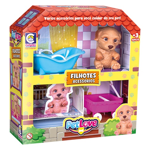 Brinquedo Casinha Pet Love Acessorios Filhotes em Oferta na Shopee