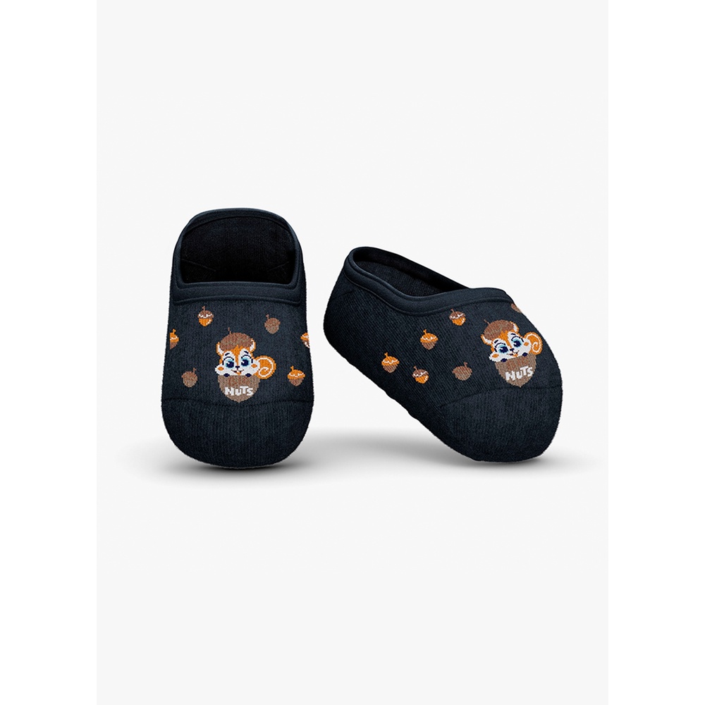 Meia Sapatinho Bebê Menino Antiderrapante Esquilo - Puket em Oferta na Shopee