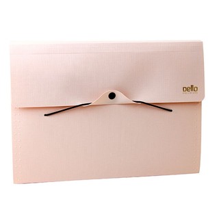 Pasta sanfonada A4 com 12 divisórias Executive rosa claro 6094.W Dello em Oferta na Shopee