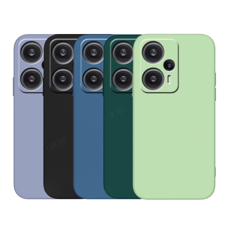 Capas De Silicone Líquido Capa Para Telefone Pára-Choques Costas À Prova De Choque TPU POCO F5 Fundas Xiaomi X5 Pro M5 M4 X4 GT 4G 5G