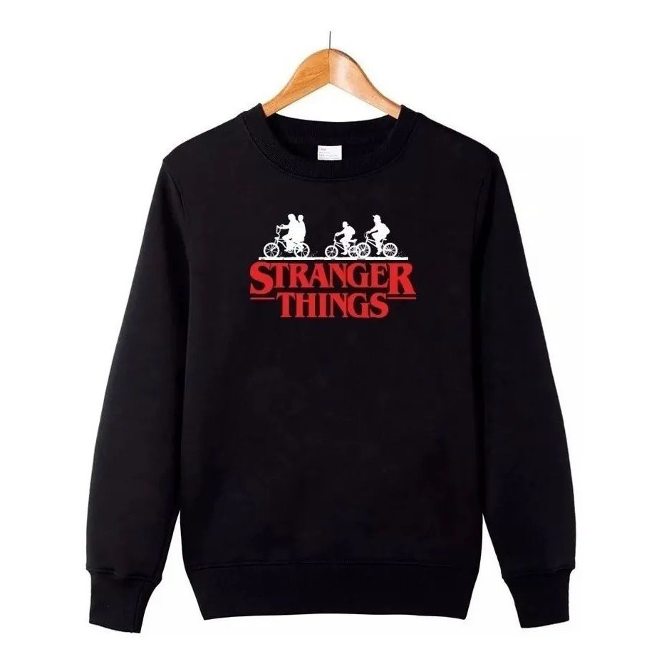 Moletom Blusa Stranger Things Serie Bike Gola Careca GOLA CARECA MS-MODAS
