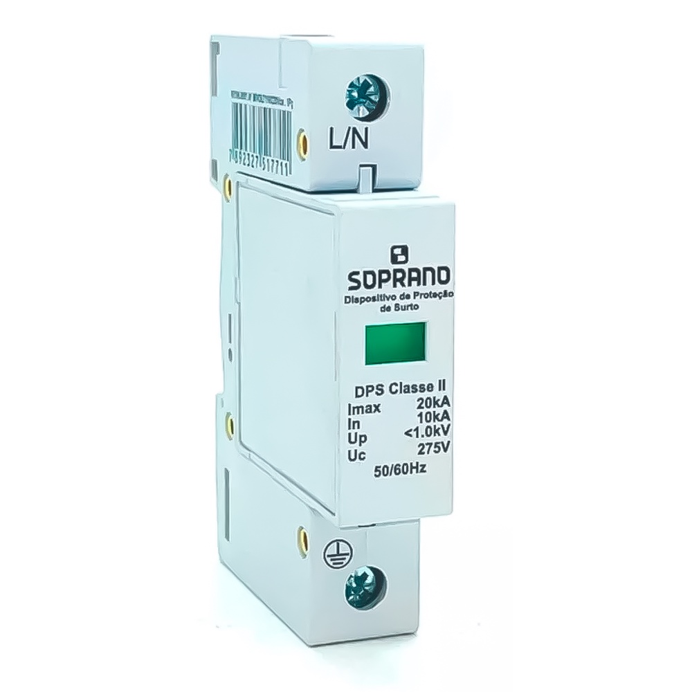 Dps Dispositivo Protetor De Surto Classe Ll 1p 20ka - Dps 175v / 275v Soprano Bivolt em Oferta na Shopee
