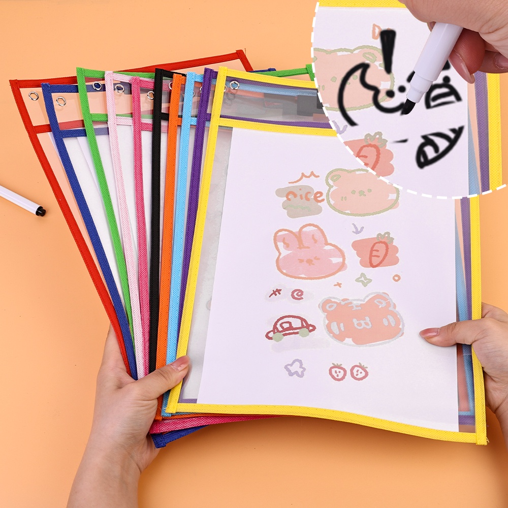 Pasta De Arquivo PP Reutilizável Apagável Para Escrever E Limpar A Seco/De Desenho Em PVC/Utilizada O Ensino De Material/Sala De Aula De Escritório