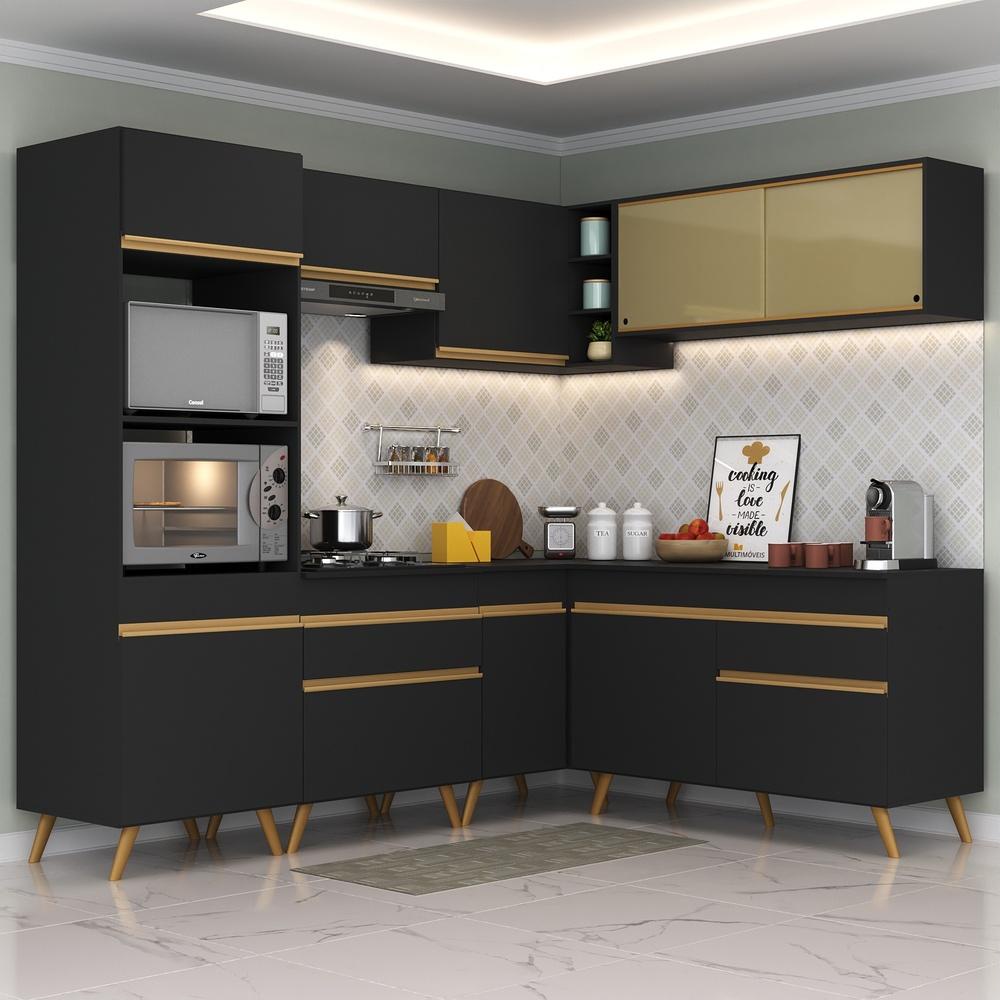 Armário Cozinha Completa Preta: Onde Comprar | BuscaProdutos