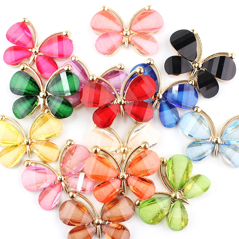 10Pcs 2.2 * 3cm Resina Liga De Borboleta Decoração De Faça-Você-Mesmo Cabeleireiro Artesanato Ornamento Jóias Acessórios De Casamento em Oferta na Shopee