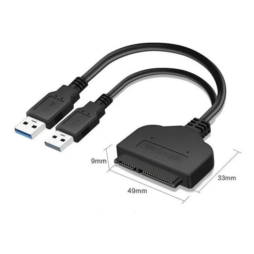 Cabo Adaptador Hd/sata E Ssd 2,5 22 Pin Usb 3.0 1.5gb/s Note