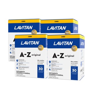 Multivitamínico Lavitan AZ 30 Comprimidos Com 4 Caixas