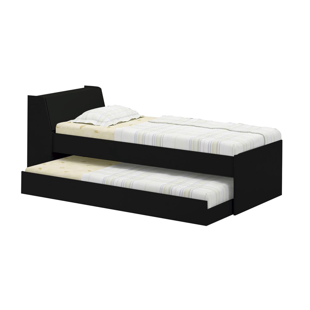 Cama Solteiro Bicama Ditália BB-28 Preto - Home & Living