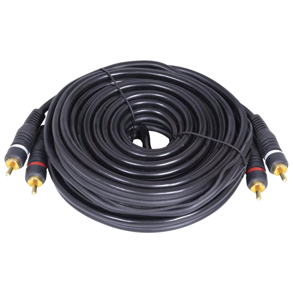 Cabo Rca Kx3 Duplo 5 Metros 4mm Emborrachado Preto Som Automotivo P/ Modulo em Oferta na Shopee